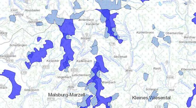 Windkraftanlagen und Wasserschutzgebiete in Malsburg-Marzell